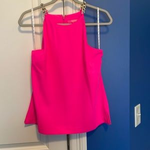 Lilly Pulitzer pink chain halter blouse size 6